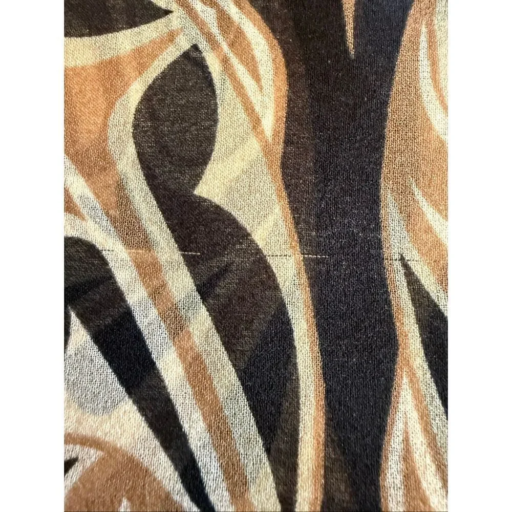 Vintage Anthony Joseph Scarf Coast Salish ‘Circle of Life’ Salmon Art Earthy
